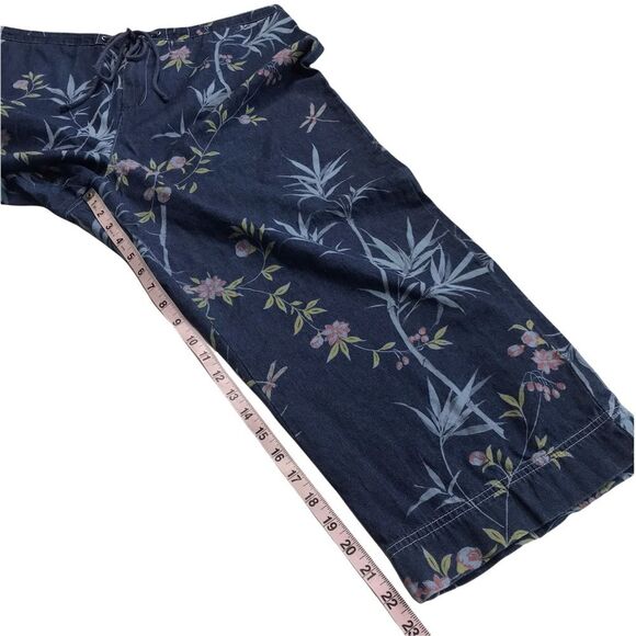 Sag Harbor Sport Tropical Lightweight Zip & Tie Wide Leg Cropped Jeans Blue XL - Picture 9 of 16